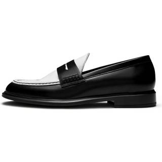 Isabel Bernard Vendôme Blandine black and white calfskin leather loafers IB51015-10176