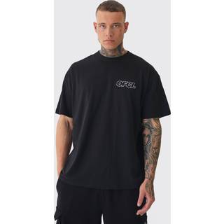 Mens Tall Oversized Ofcl Embroidered T-shirt In Black