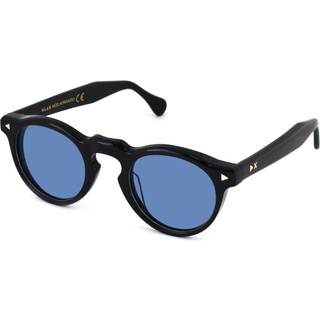 XLAB Unisex HOKKAIDO Solbriller Acetat Sort Lyseblå Pantos Polariseret