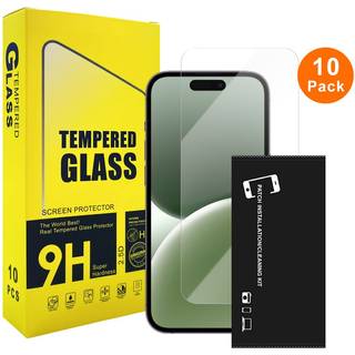 10-pack Skærmbeskyttelse i hærdet glas til iPhone 16 Pro, Bulk