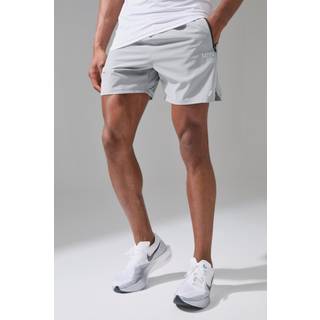Mens Light Grey Man Active Perforated Stretch Woven Regular Fit 5inch Short