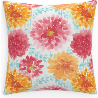 Pude Perfect Bright Floral Throw Pillow Gulv - 25 """" X 25 """" Pink Gardenia Bloom