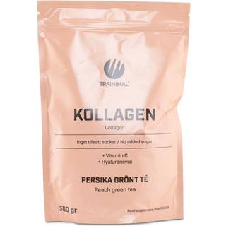 Trainimal Kollagen + Hyaluronsyre, Fersken/Grøn te, 0,5 kg