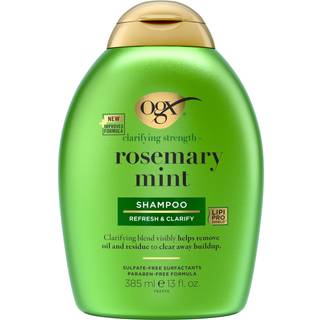 OGX afklarende styrke rosmarin mynt shampoo afklaring af shampoo synligt hjælper med at fjerne olie og rester for at rydde opbygning fra olieagt