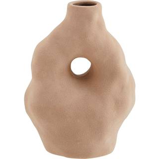 Madam Stoltz Vase Stoneware 16.5x12x22 Cm Brown - Vaser Stentøj Brun - YT210033BN