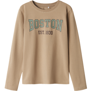 NAME IT Langærmet Bluse Vux Weathered Teak Boston