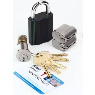 Assa Abloy Startsæt Ruko Garant+ sampak 1660, 1607, 2641, 5 nøgler & kort, krom