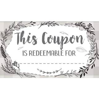 Botanicals - S?t med 50 kuponkort - Blank Voucher Gavekortpapir - fantastisk til sm? forretningsm?ssige forsyningskort til restauranter Salons t?