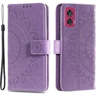 Motorola Edge 50 Fusion Mandala Series Etui med Pung - Lilla
