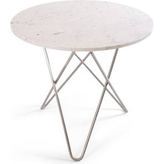 Ox Denmarq O Dining Table Ø100 Cm Steel Frame/white Marble - Spisebord & Barbord Rustfrit Stål Hvid - OX30401-21-2