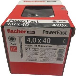 Fischer Spånpladeskrue FPF-ST 4,0X40 BZP ✓ På lager - klar til levering og afhentning