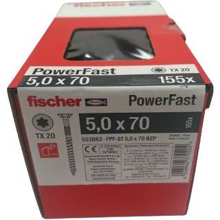 Fischer Spånpladeskrue FPF-ST 5,0X70 BZP ✓ På lager - klar til levering og afhentning
