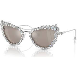 2 in 1 Clip-on Sonnenbrillenaufsatz, Statement, Cat-eye-Form, SK7011, Weiß