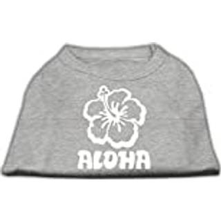 Aloha blomma skärmtryck skjorta grå med