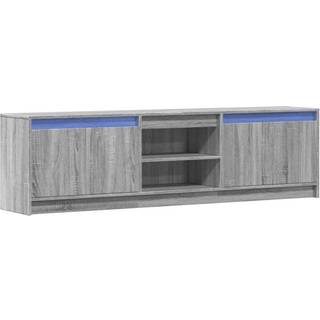 Tv-Bord Med Led-Lys 100X34X50 Cm Konstrueret Træ - 180 cm / Grå sonoma-eg