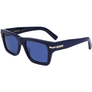 Ferragamo Mand SF2033S 414 Solbriller Acetat Blå Firkantet Normal