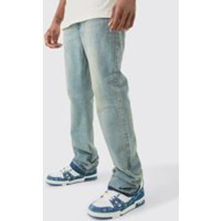 Mens Antique Blue Tall Flared Rigid Jeans