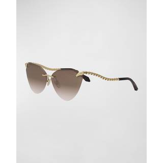 Bvlgari Serpenti Viper rimless cat-eye sunglasses - gold - One Size