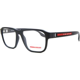 Prada Linea Rossa Mand PS 04NV 1AB1O1 Optiske stel Nylon Sort Transparent Firkantet Normal