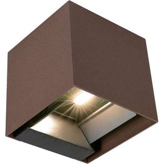 9W Corten Solcelle Væglampe - COB, PIR Sensor, 4000K, Corten, IP65 - Kulør : Neutral