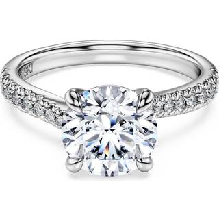 Eternity Solitärring, Im Labor gezüchtete Diamanten 2,25 ct tw, Runde Form, 18K Weißgold