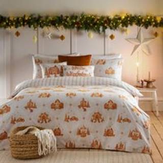 Furn Furn Cloud Dust Gretel Festive Brushed 100% Cotton Duvet Cover Set