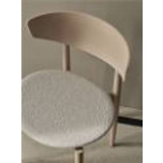 Herman Dining Chair - Upholstered Seat - Soft Bouclé - White Beech/Off-White/Sand