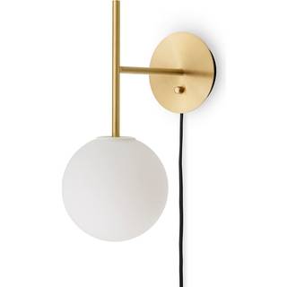 Audo væglampe TR Bulb Ophængt, messingfarvet, glas