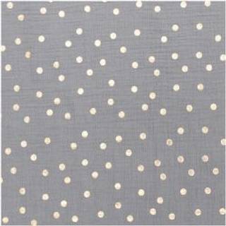 Krinkelmusselin-Druckstoff grau Hot Foil 50x130cm - Grau