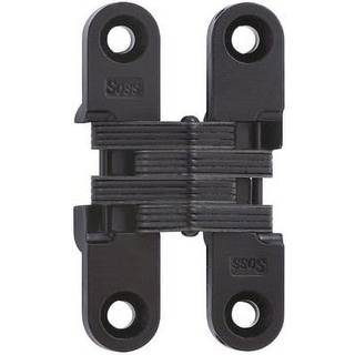 SOSS - 204CUS19 204 ZINC Usynligt h?ngsel med huller til tr?- eller metalapplikationer Mortise Montering Black E -Coat Exterior Finish (Pack of 2