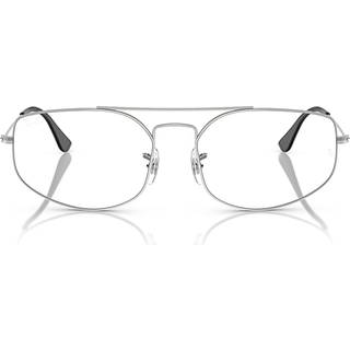 Ray - Ban Unisex RX6545 EXPLORER 5 2501 Optiske stel Metal Sølv Transparent Geometrisk Normal - Sølv