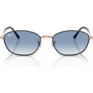 Ray - Ban Kvinde RB3749 92723F Solbriller Metal Sort Blå Geometrisk Normal Skygge