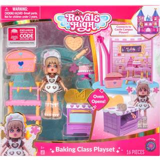 Royale High Baking Class Playset - 1 Doll 6 Tilbeh?r - Passer ind i Castle Playset - Virtual Item Code inkluderet - Alder 5+