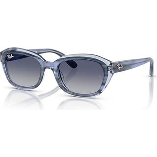 Ray-Ban Børn RJ9081S 71764L 48 Solbriller Børn Blue - Striped Blue On Transparent Blue - 48mm