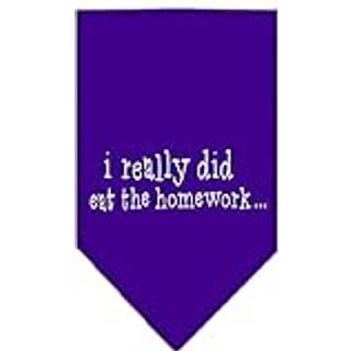 Jag åt verkligen läxor skärmtryck bandana lila små