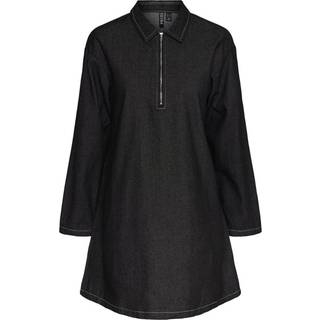 PIECES Kjole - Shirley Short Denim - Black Denim