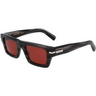 Ferragamo Mand SF2034S 014 Solbriller Acetat Grå Firkantet Normal