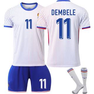 Frankrig 2024 trøje fodboldtrøje UEFA Euro udgave hjem børn voksen sæt nr. 11 DEMBELE