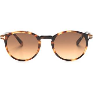 TOM FORD Mand FT0539 ANDREA-02 53F Solbriller Acetat Havana Brun Rund Normal