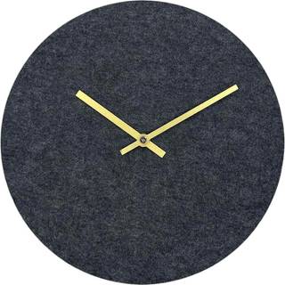 Hemverk - Vægur - Felt grå - Ø28 cm - Guld visere