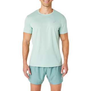 ASICS Herren T-Shirt grün Mikrofaser/Funktion unifarben
