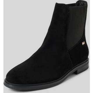 Suede Enamel Flag Chelsea Boots