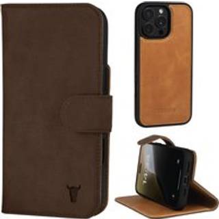 iPhone 16 Pro Leather Wallet Case (with Detachable Cover & MagSafe Compatible) - Nubuck / Dark Brown