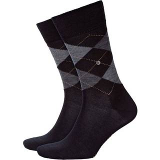 Burlington Edinburgh Wool Sock - Black - Str 40/46
