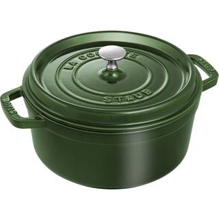 Staub Rund Gryde i 3,8 L - Gryder Støbejern Grøn - 1003973