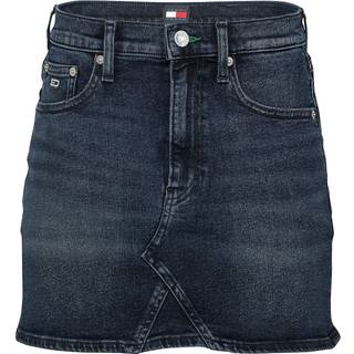 Faded Mid Rise Denim Mini Skirt