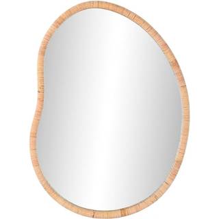 Vægspejl Home ESPRIT Natur Krystal Spanskrør Scandi 78 x 4,5 x 107,5 cm