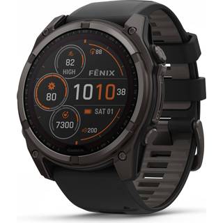 Garmin 010-02907-11 Herrenuhr fenix 8 Solar Saphirglas Silikonband 51mm 10ATM