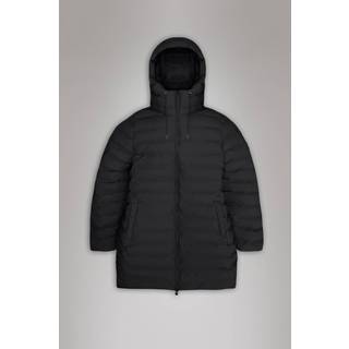 Rains Lohja Long Puffer Curve Jacket - Black