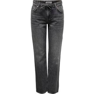 Only - Grå - Onlbree Low Grey Straight Dnm Dot - W30/L32